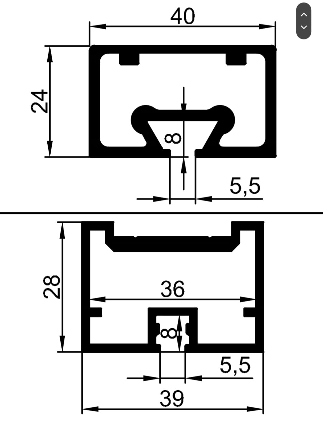 Профиль 30x35 мм